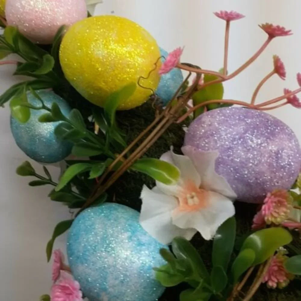 Pastel Glitter Easter Egg Topiary Tree 12